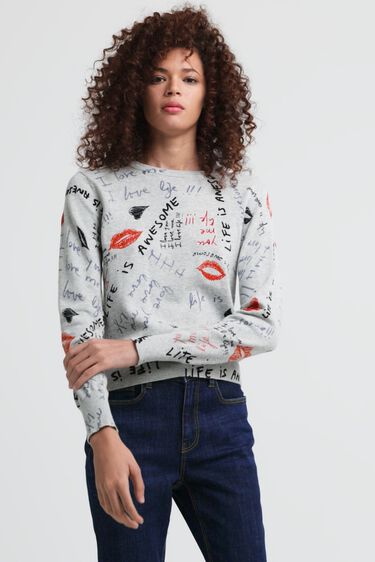 Life is Awesome knit jumper | Desigual