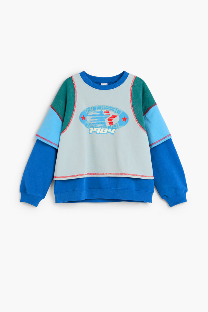 Sportieve sweat gecombineerd