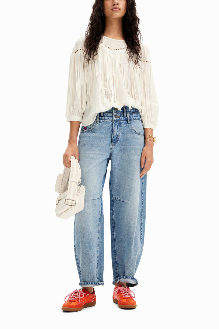 Embroidered fringing blouse | Desigual