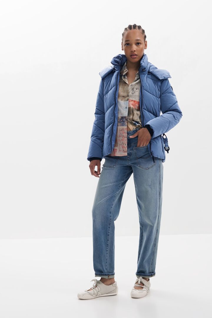Short iridescent padded jacket | Desigual