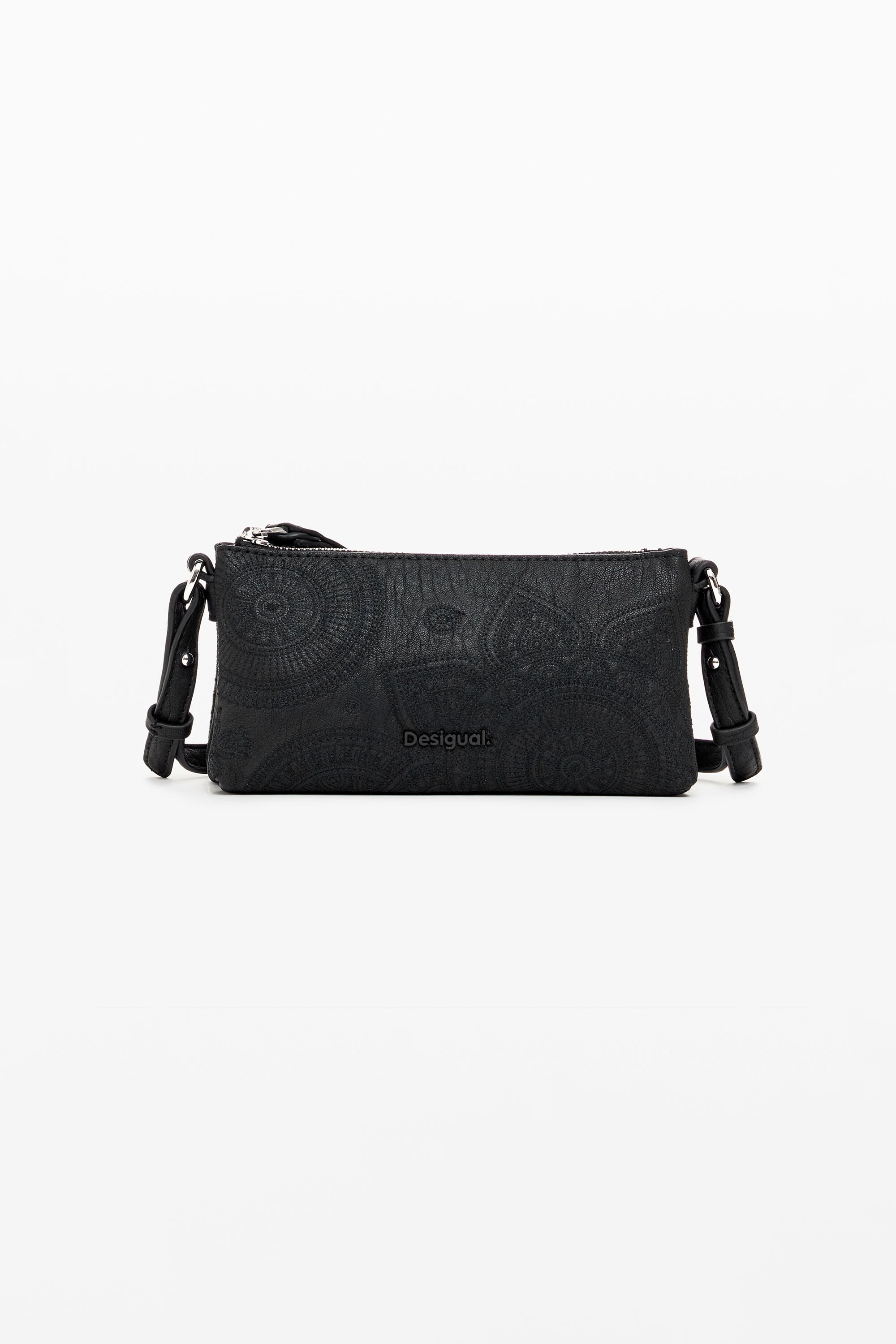 Embroidered flowers purse