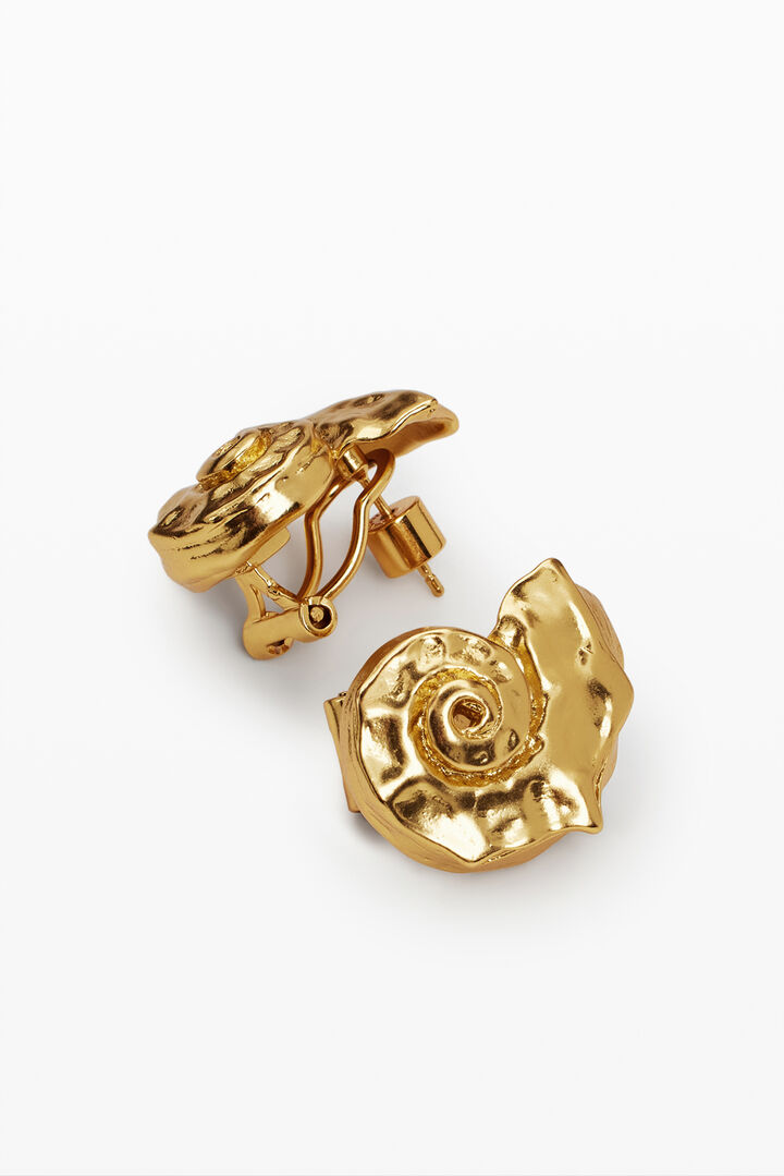 Gold-plated shell earrings Zalio | Desigual