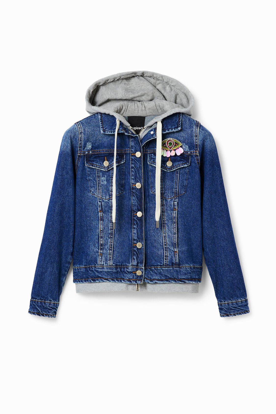 Shipley amplificación télex Chaqueta vaquera capucha | Desigual.com