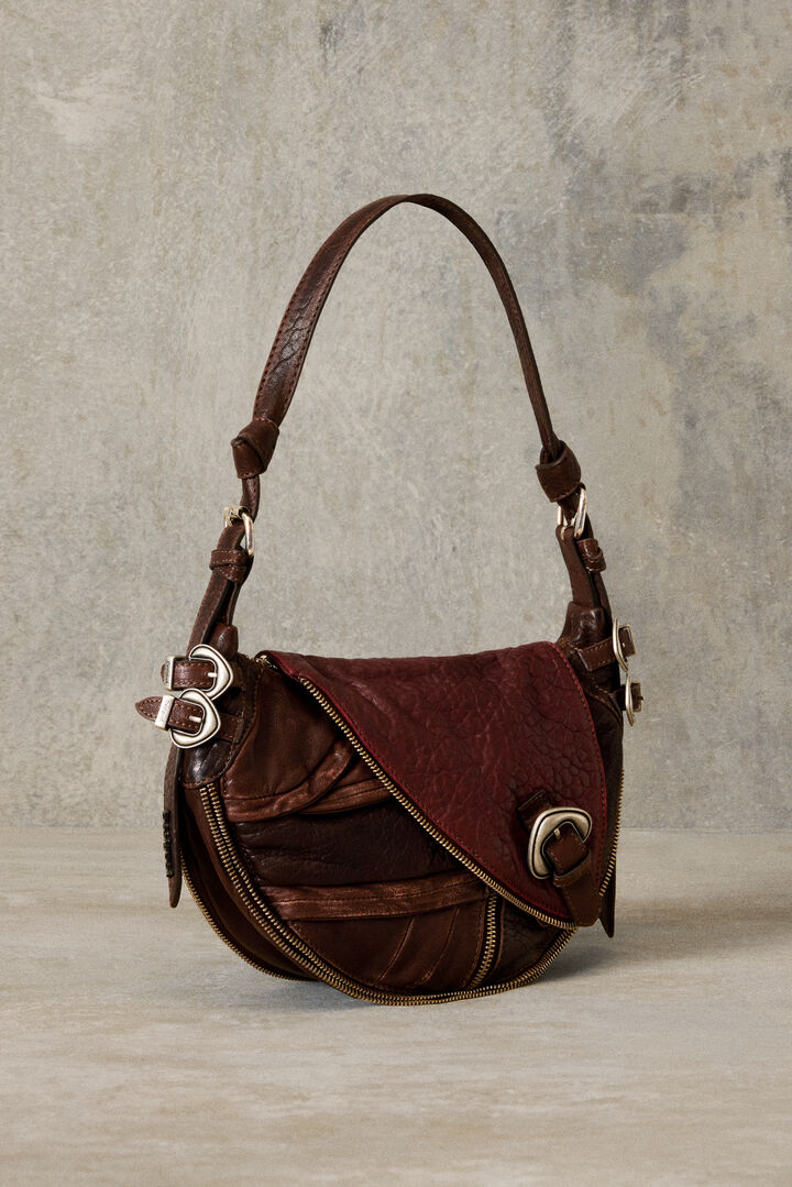 Sac moyen en cuir textures studio | Desigual
