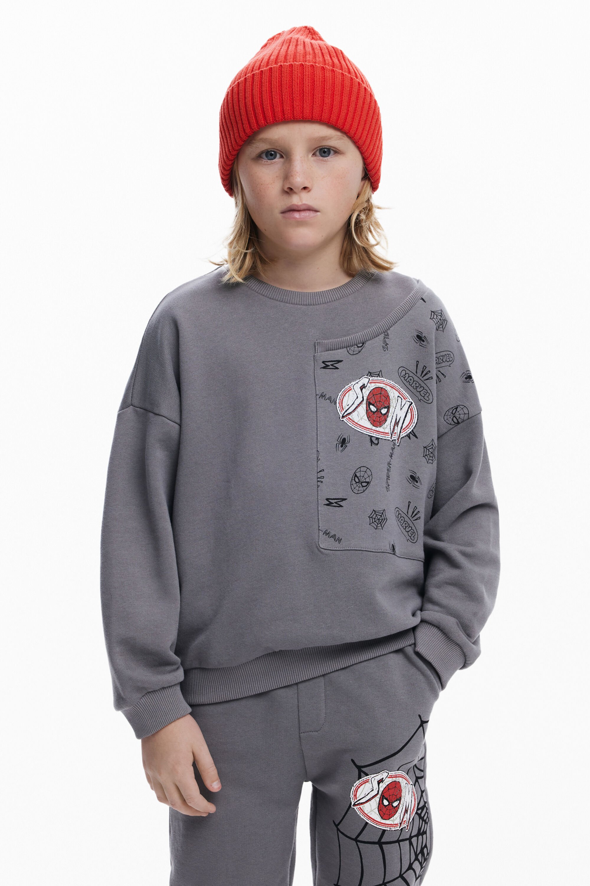 Spiderman patch sweatshirt