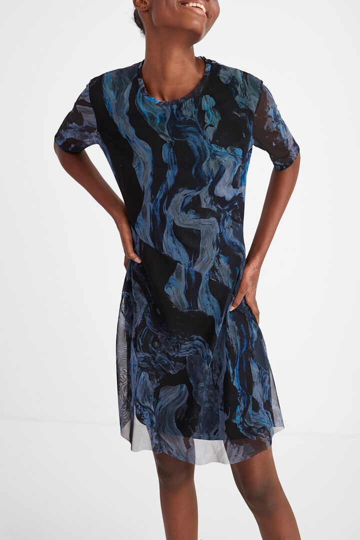 Vestido marmolado efecto 3D | Desigual