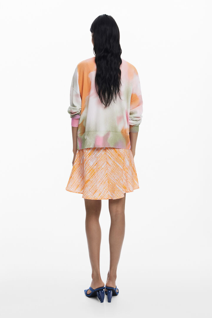 Cardigan à fleurs tie-dye | Desigual