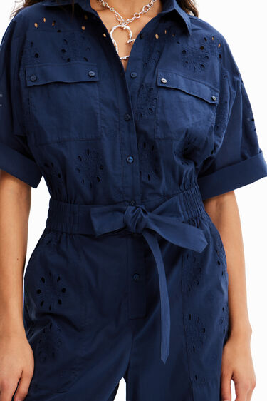 Swiss embroidery boilersuit | Desigual