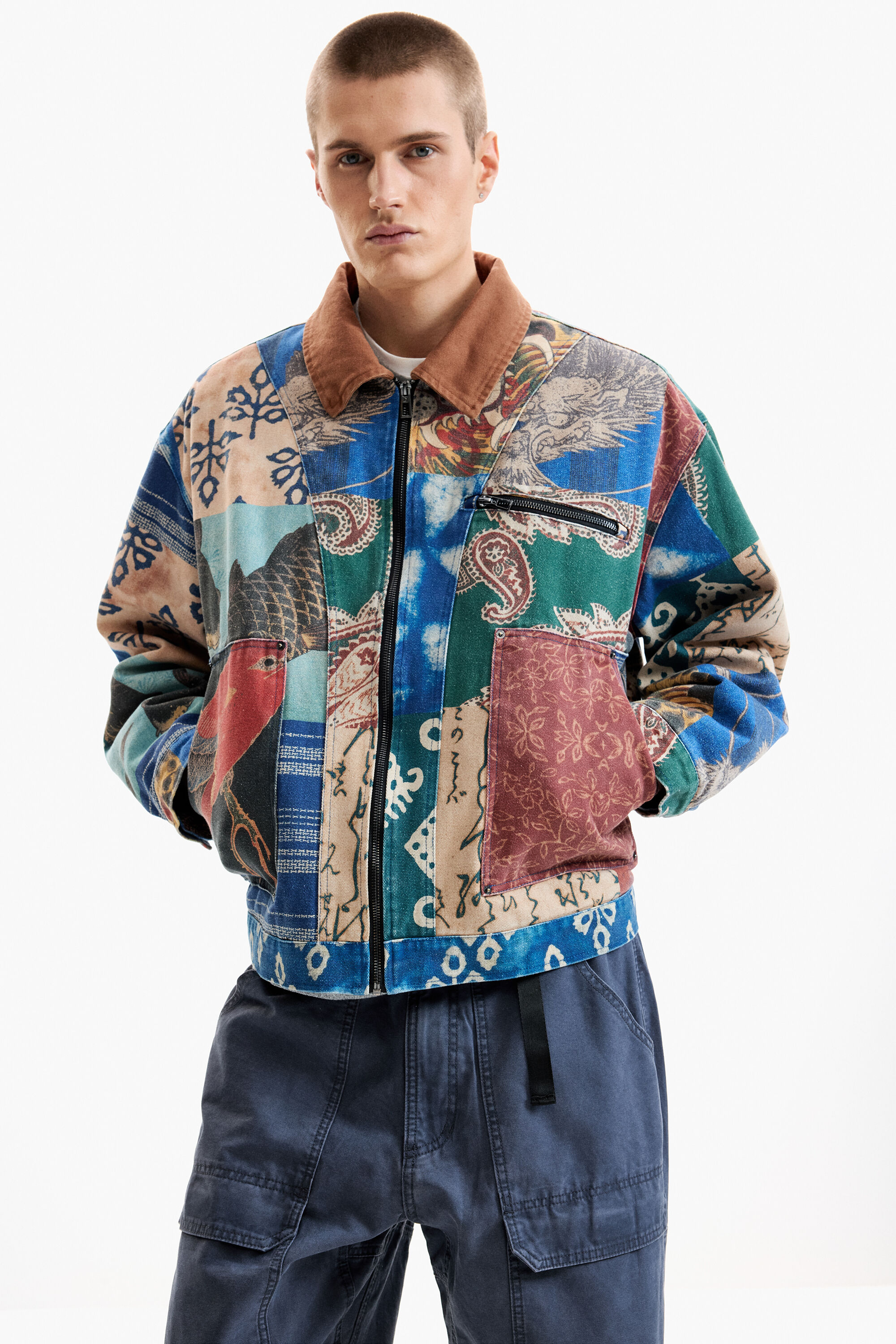 パッチワークジャケット メンズ用 I Desigual.com