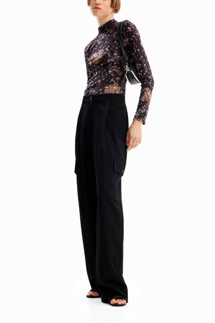 Long-sleeve floral T-shirt | Desigual
