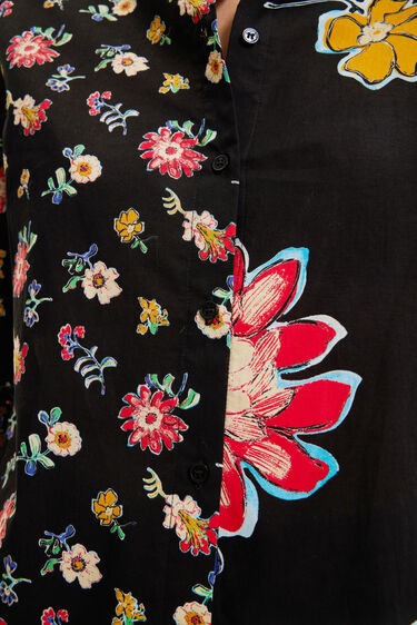 Floral half-and-half shirt | Desigual