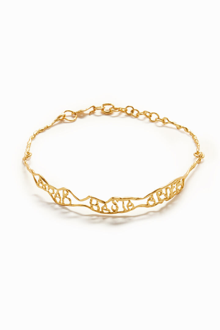 Zalio gold plated narrow message choker | Desigual
