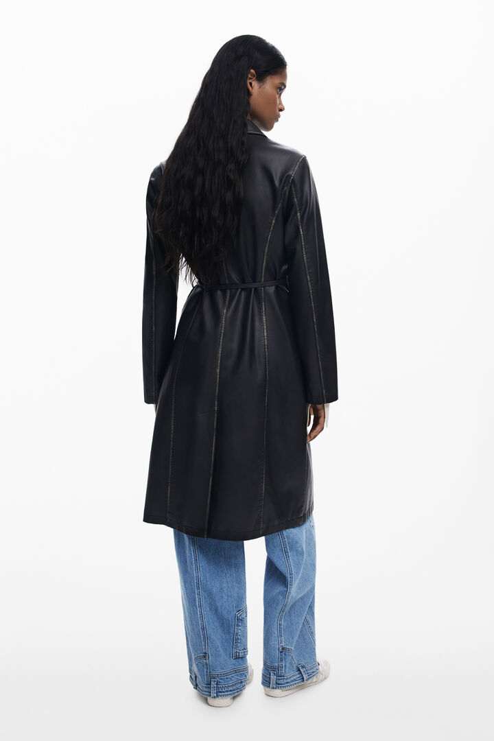 Lange Jacke in Lederoptik | Desigual