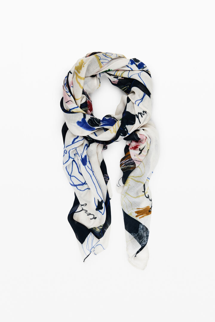 Rectangular strokes scarf | Desigual