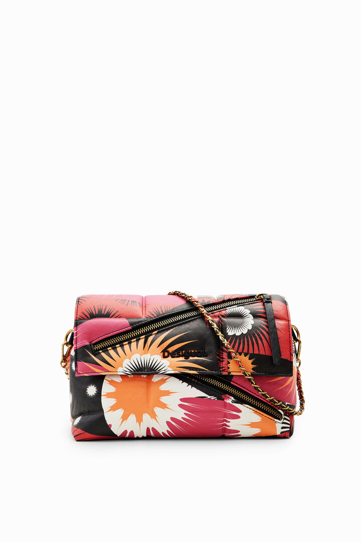 Midsize geometric patchwork crossbody bag | Desigual
