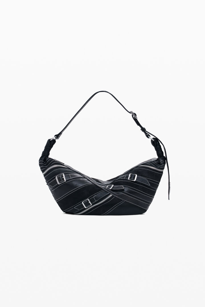 Petit sac effet cuir à boucles