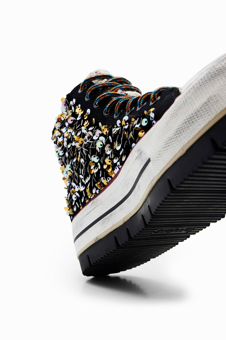 Sneaker alte con plateau jacquard | Desigual