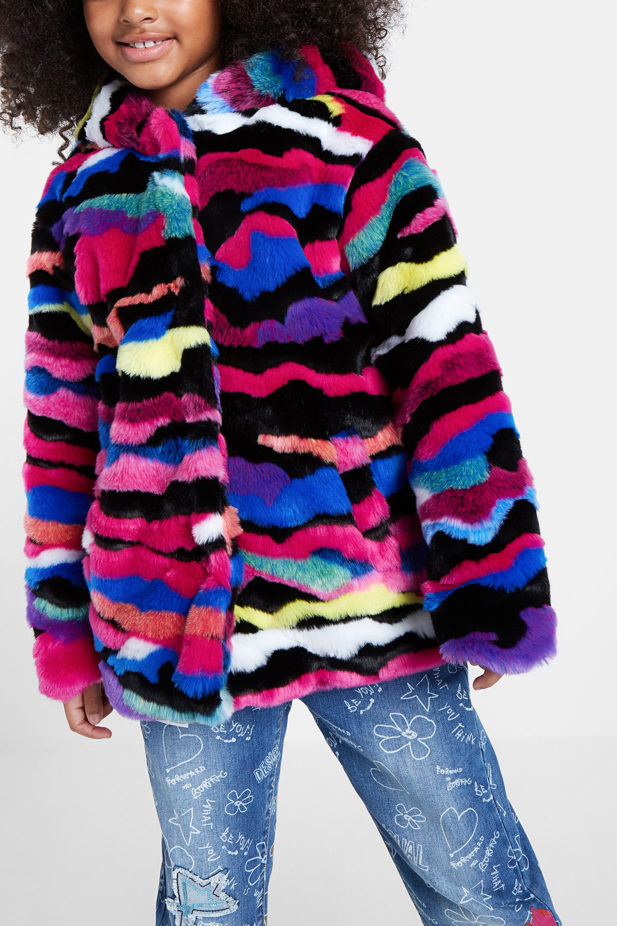 Chaqueta pelo desigual Clearance