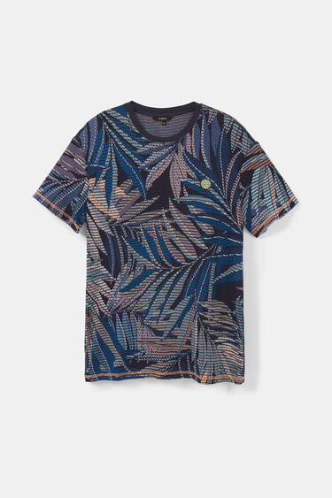 Żakardowa koszulka w stylu hawajskim z recyklingu | Desigual