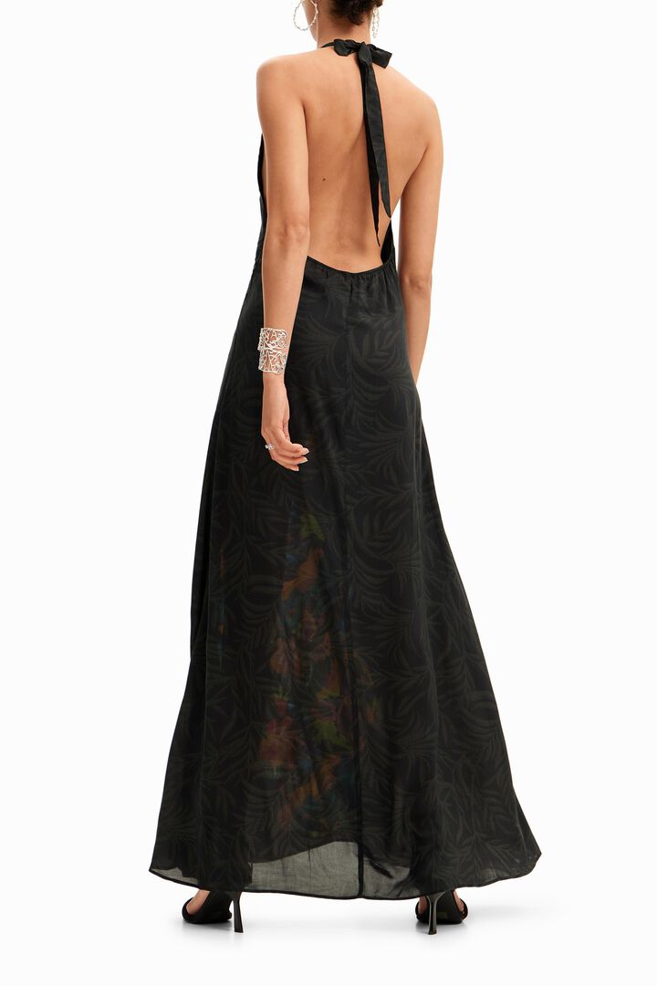 Maxi robe dos nu dessins jungle | Desigual