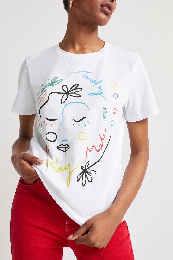 Majica z ilustracijo obraza | Desigual