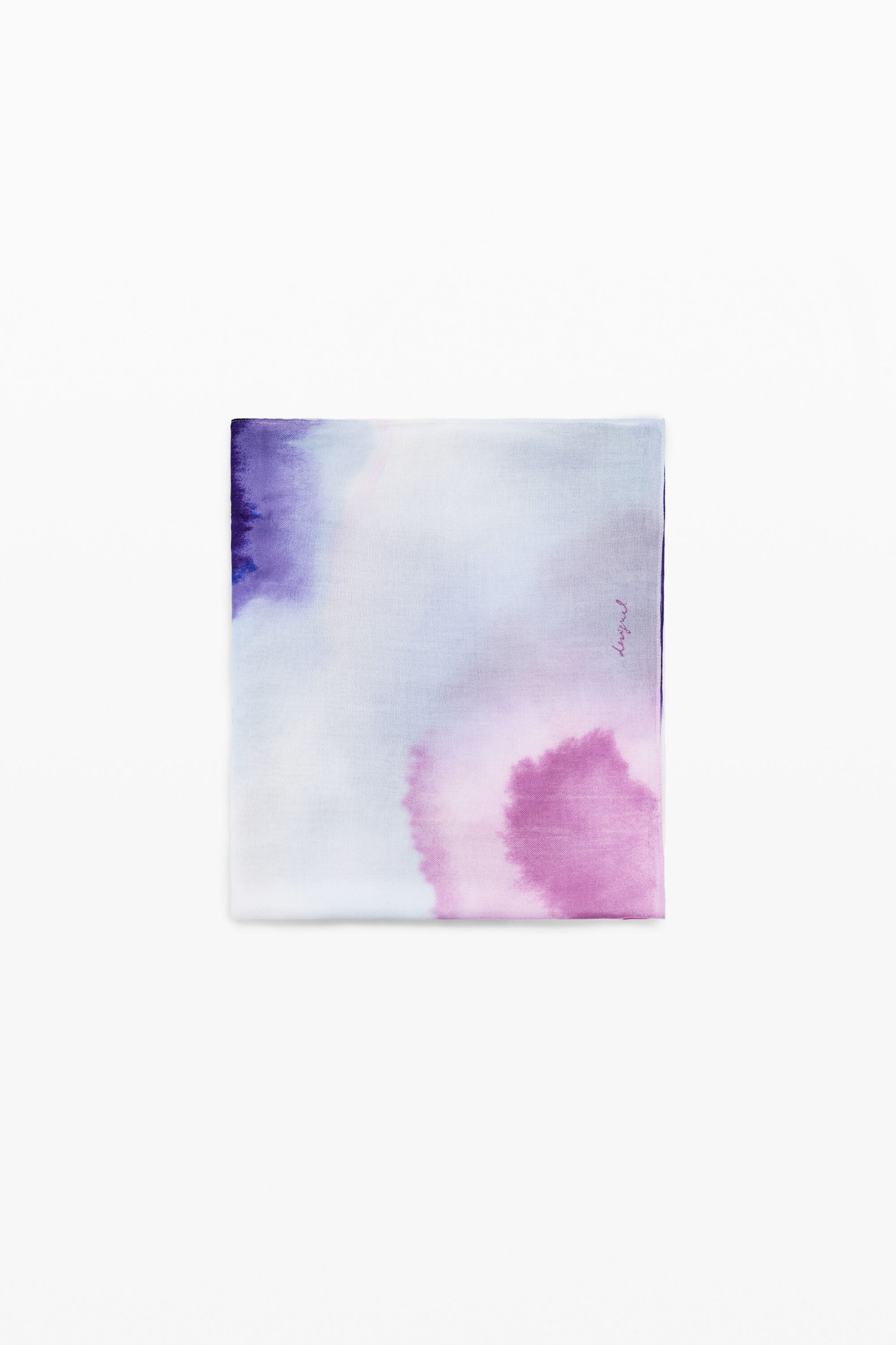 Watercolor rectangular scarf