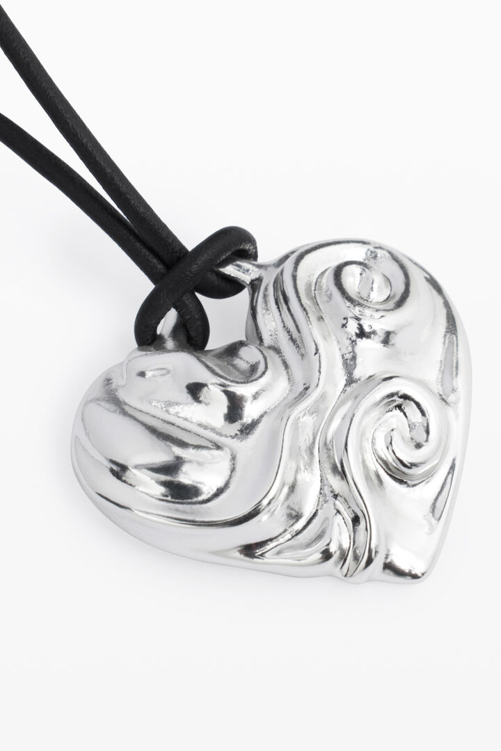 Zalio gold-plated heart pendant with cord | Desigual