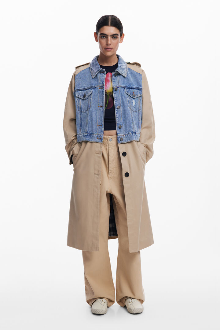 Hybrid denim trench coat | Desigual