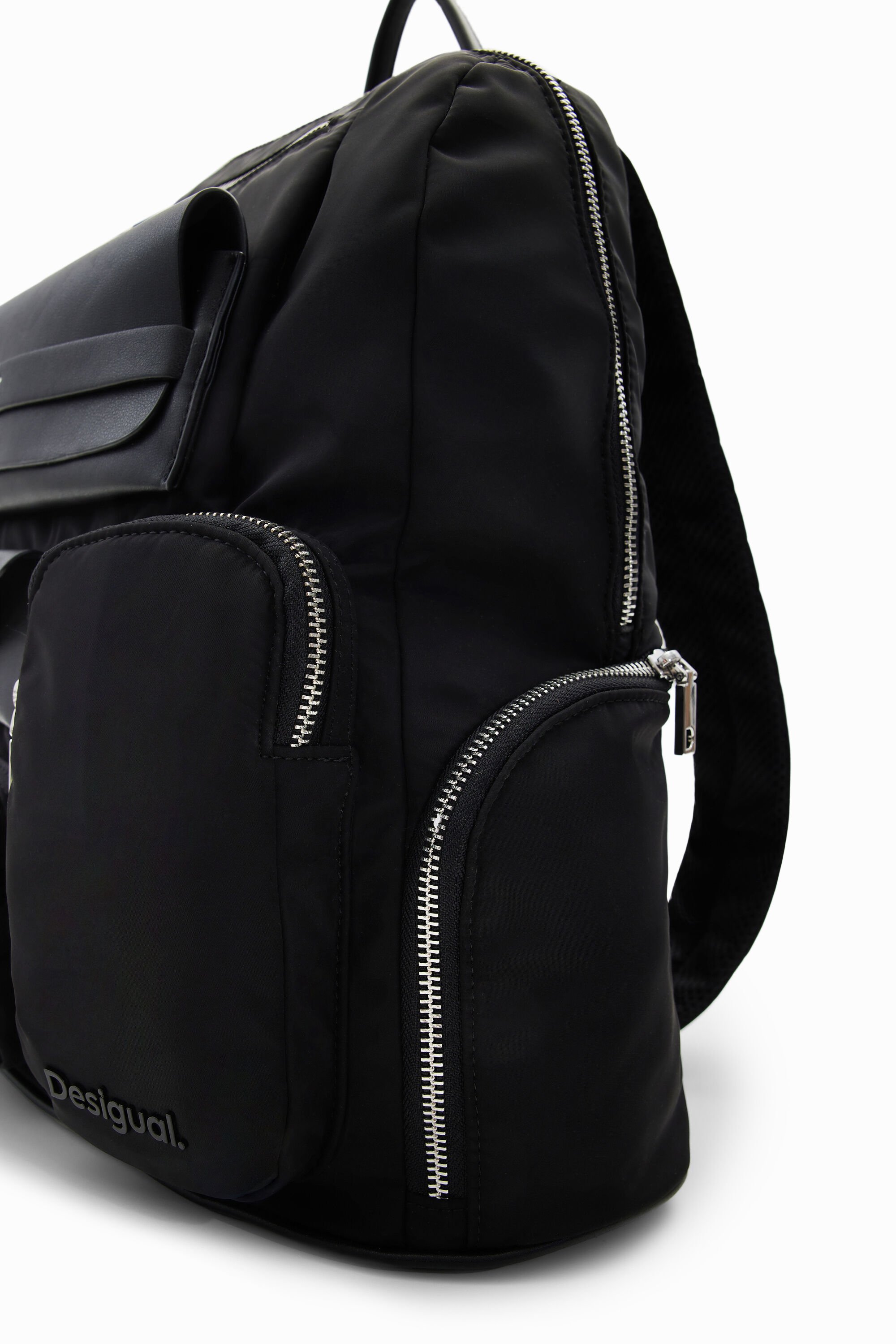 Large nylon pockets backpack