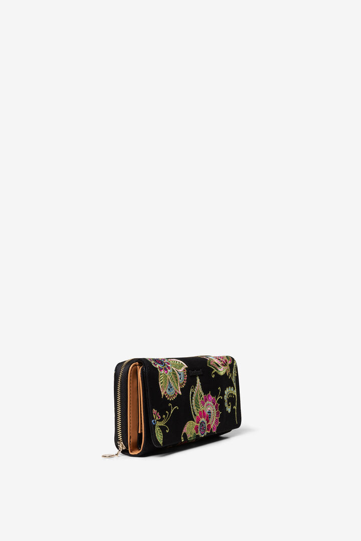 Floral embroidered rectangular wallet | Desigual