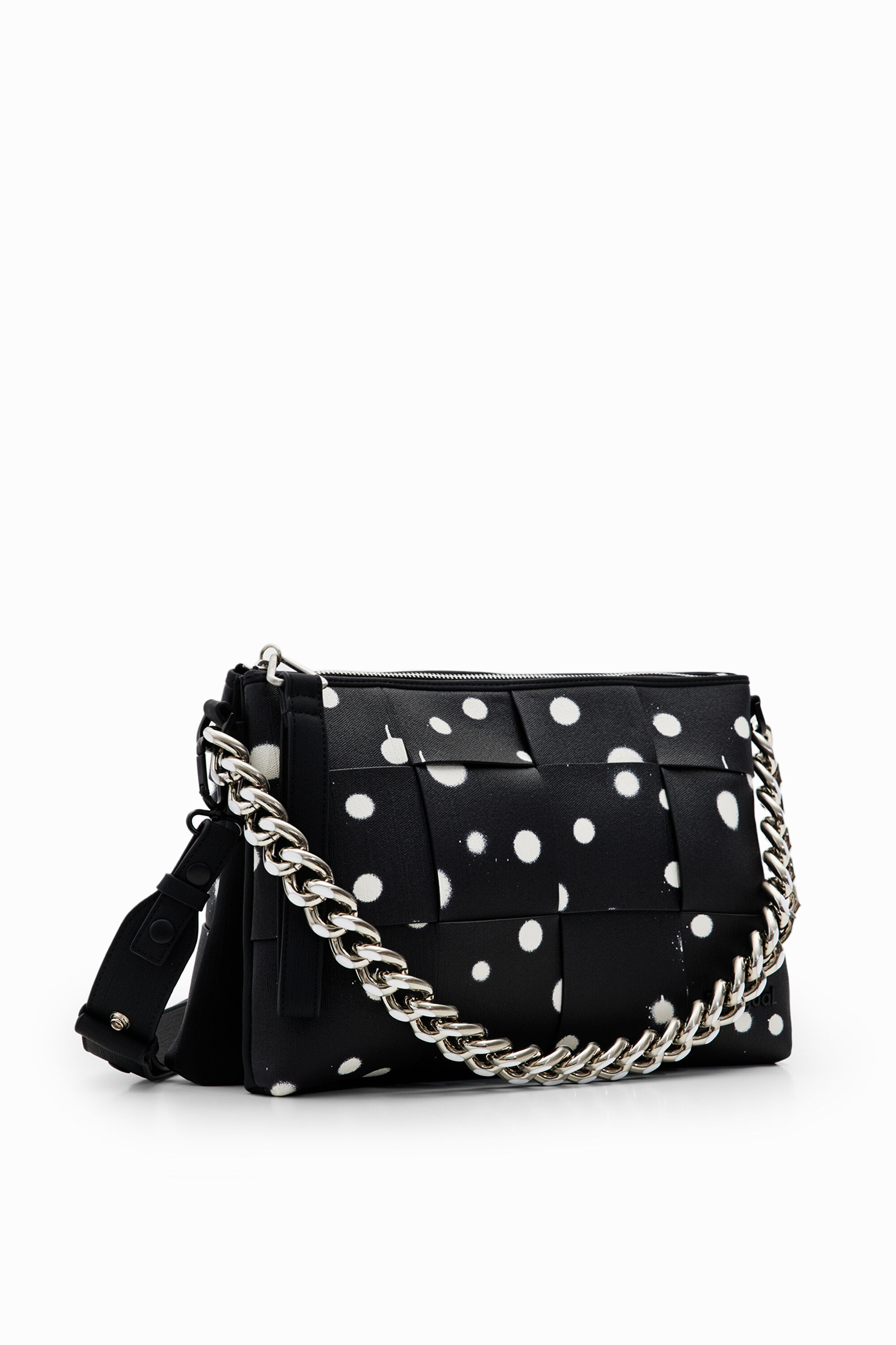 M woven droplets crossbody bag - BLACK - U