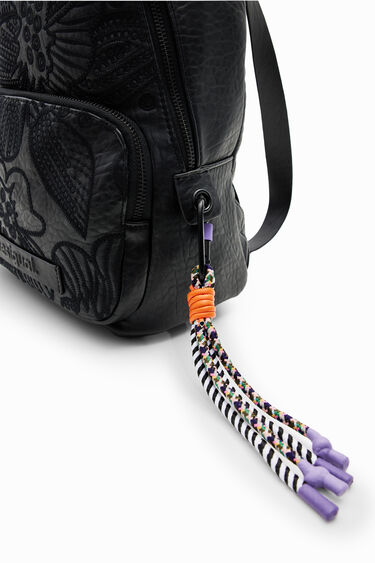 Small floral embroidery backpack | Desigual