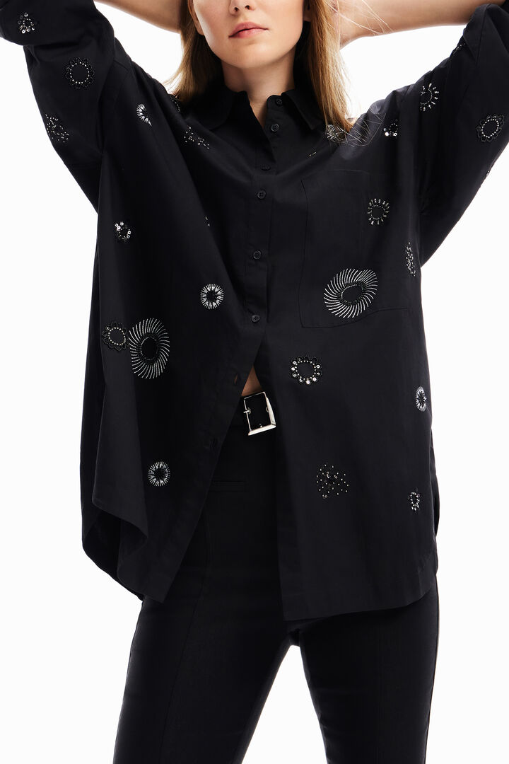Oversize embroidered shirt | Desigual