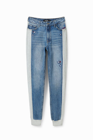 Izvezene jogger jeans hlače | Desigual