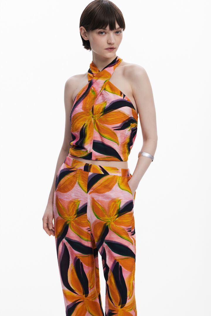 Floral print trousers | Desigual