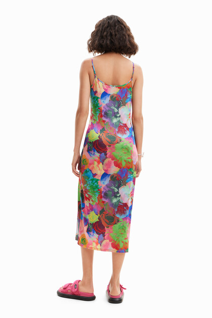 Slim floral lingerie dress