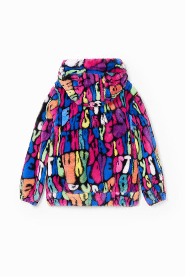Multicolour fur-effect jacket | Desigual