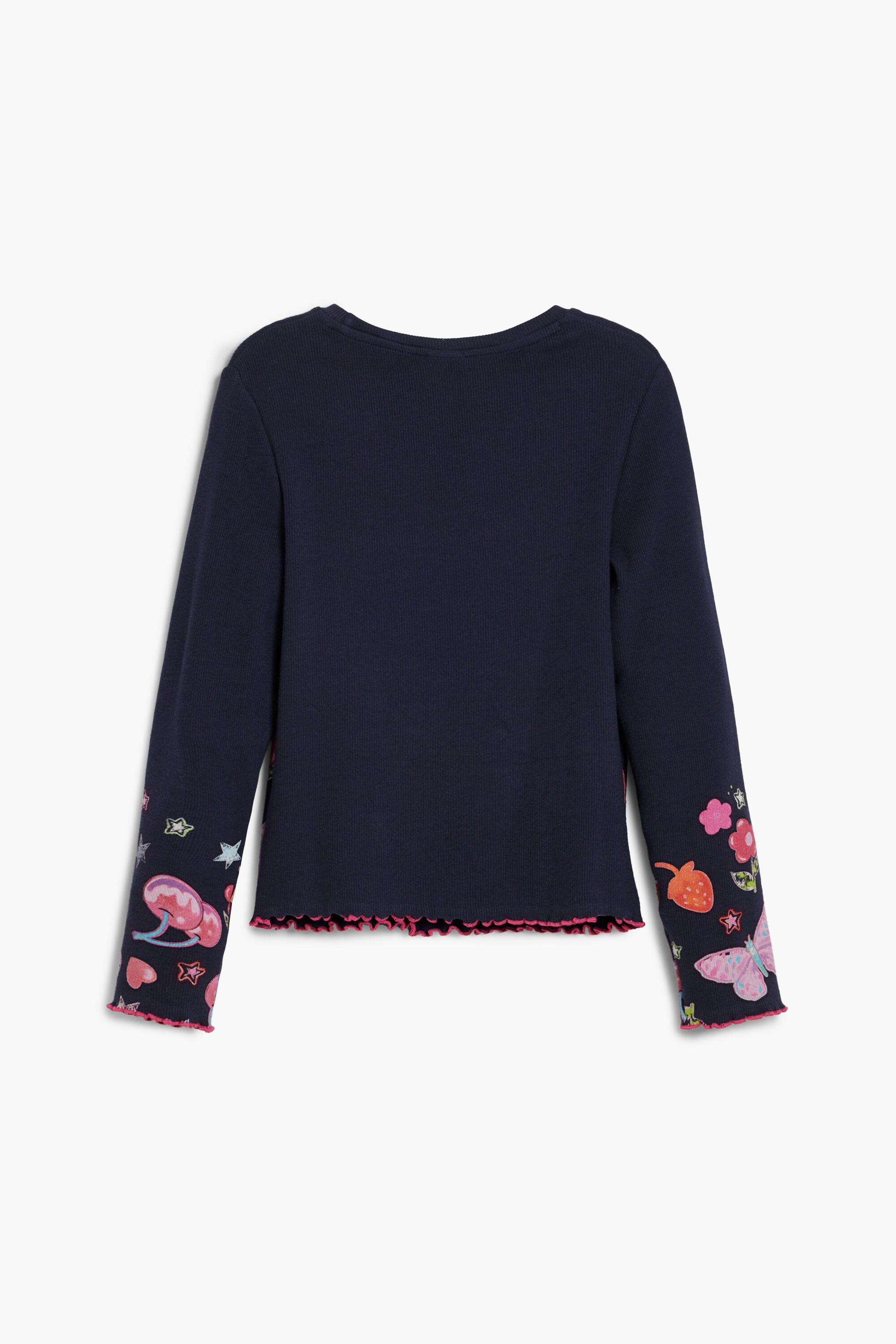 トップス Desigual border & letter design t-shirt Desigual embroidered t-shirt. I Desigual.com