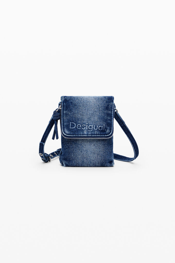 Medium denim phone holder