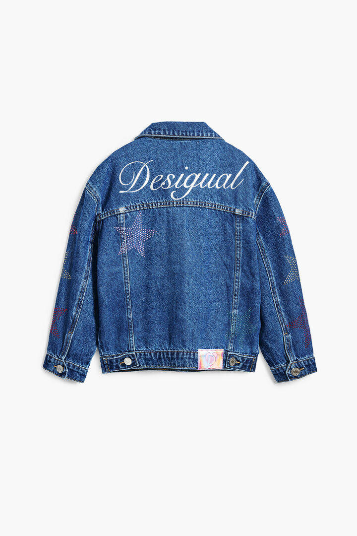Denim jacket with strass | Desigual