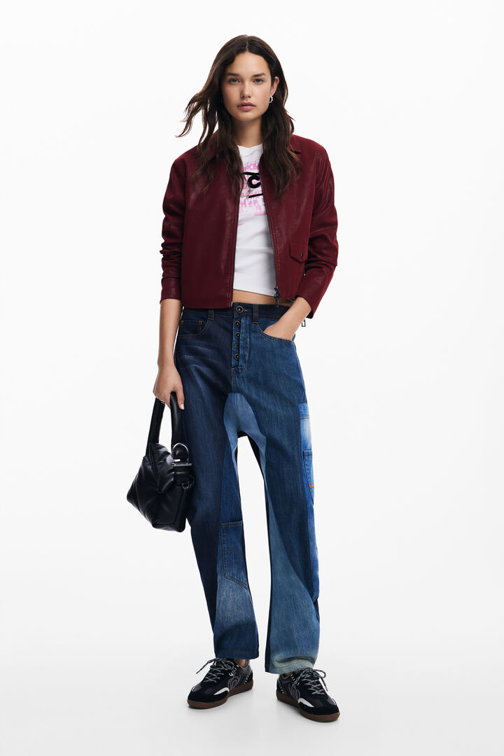 Baggy patch jeans