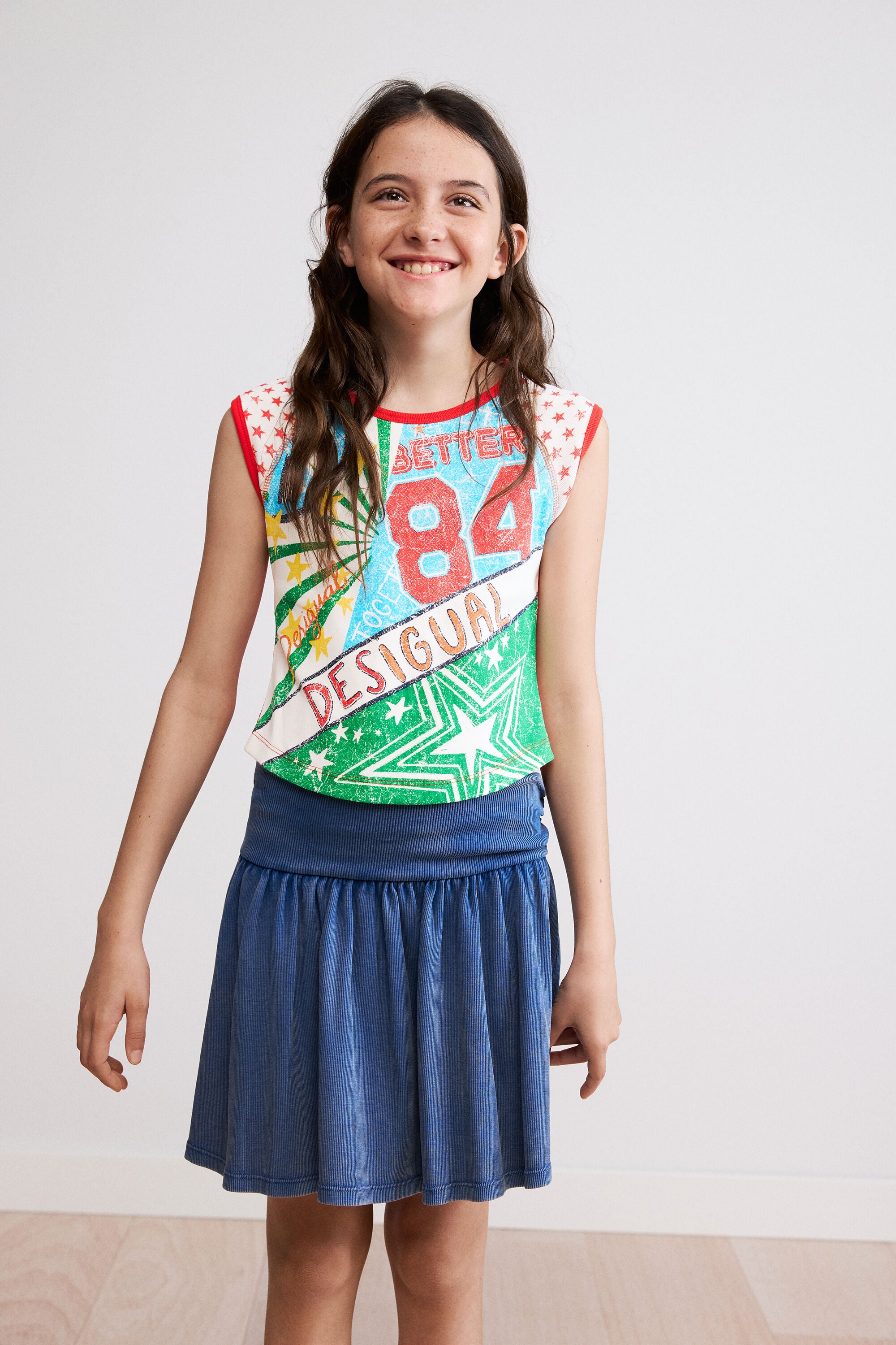 Multicolour T-shirt met print - MATERIAL FINISHES - 5/6