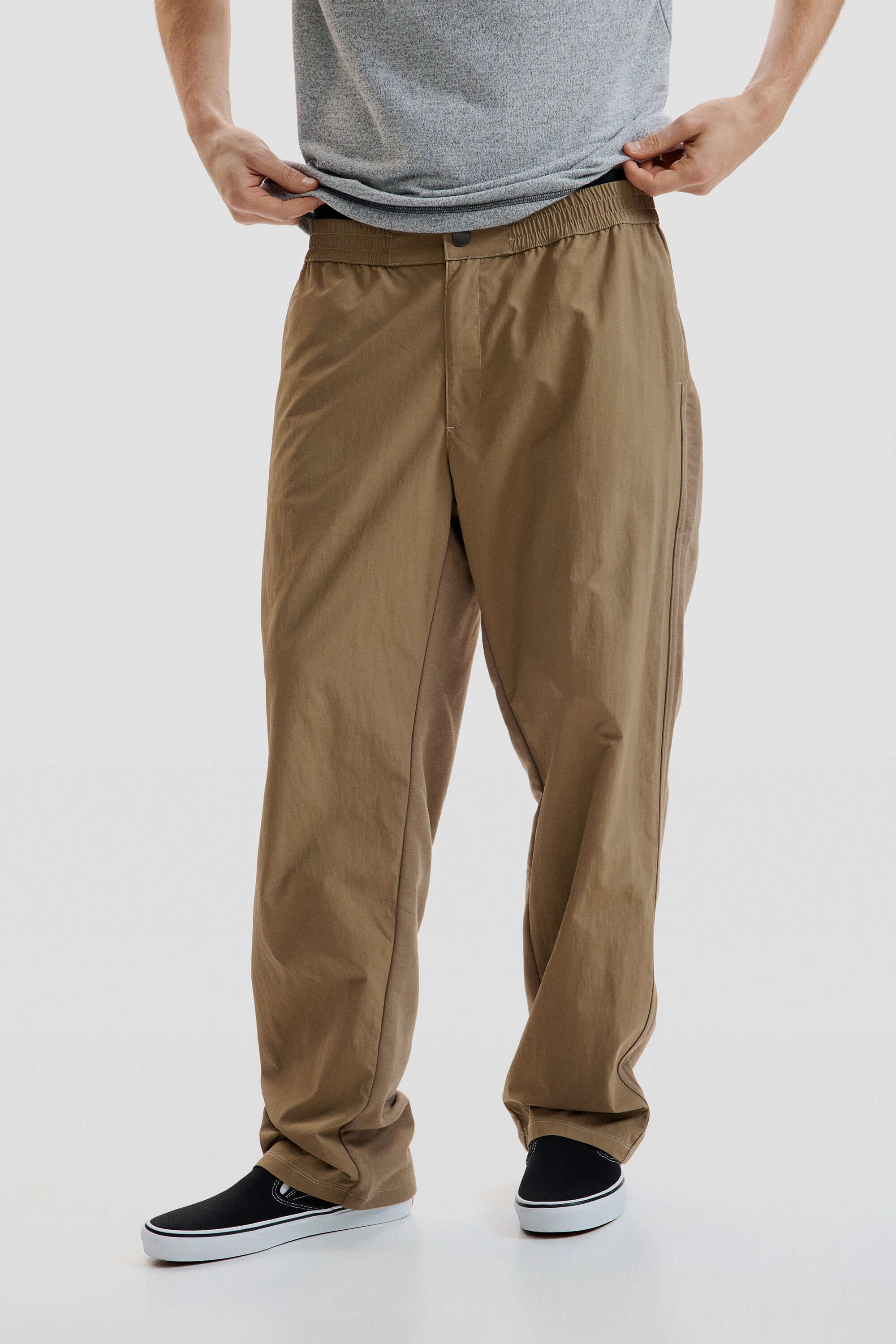 Desigual, EINFARBIGE LANGE HOSE, Herren, GrüN, M