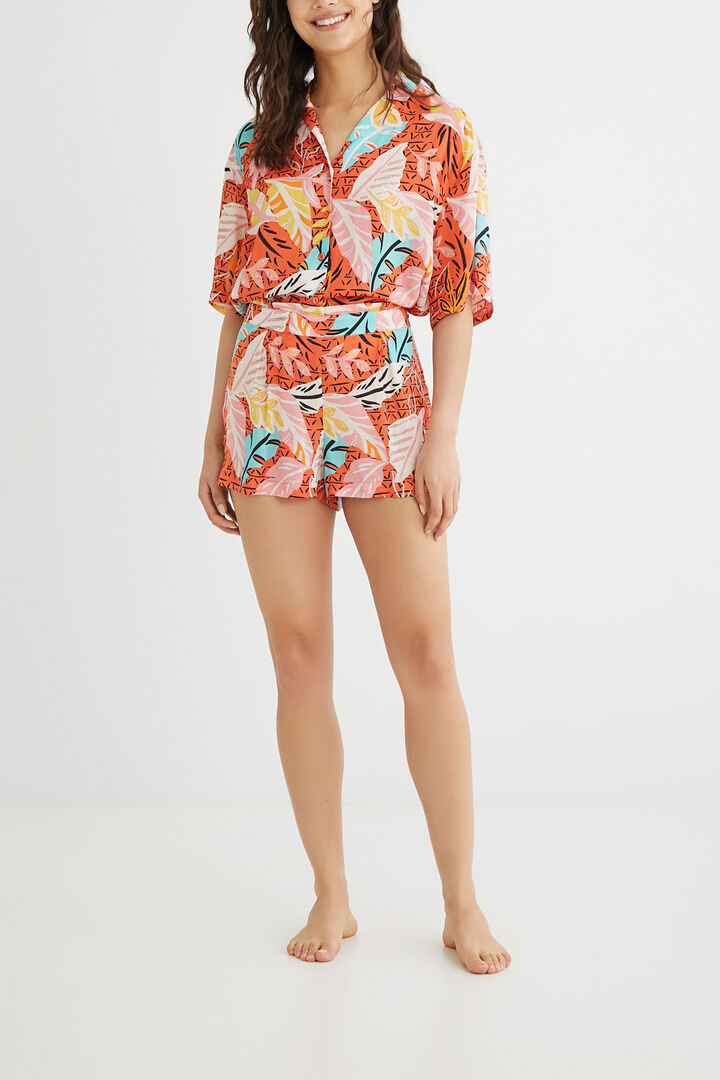 Pantaloni corti pigiama vita elasticizzata | Desigual