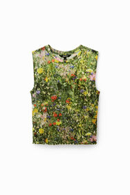 Camiseta corta floral | Desigual