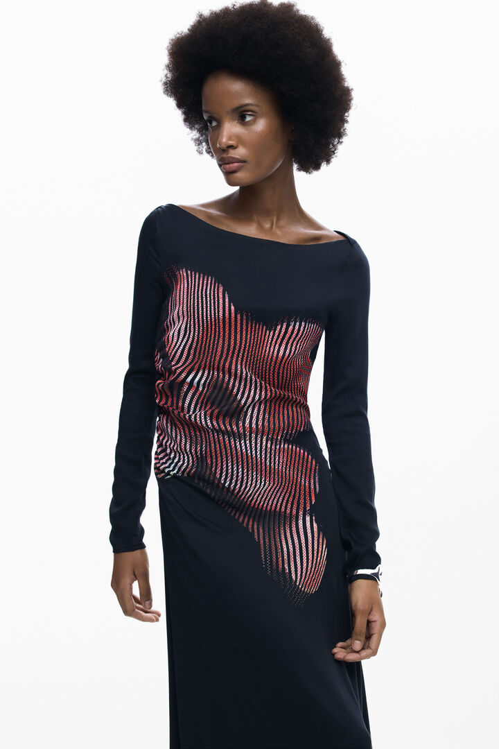 Pixelated midi dress | Desigual