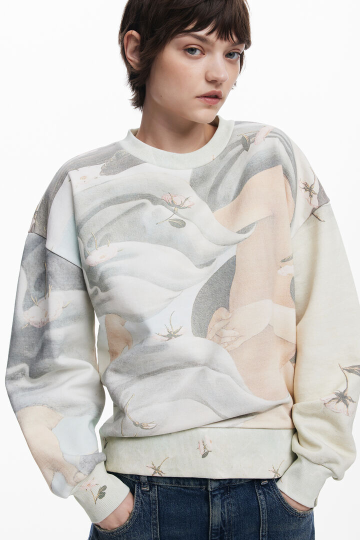 Arty print sweatshirt | Desigual