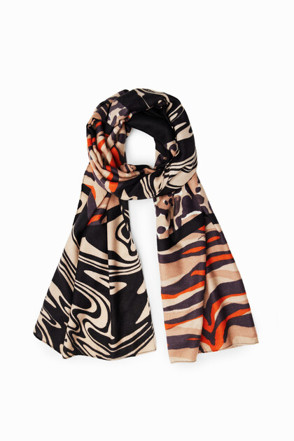 Patchwork animal scarf