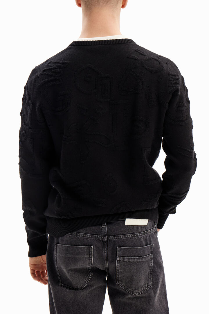 Textured motif pullover | Desigual