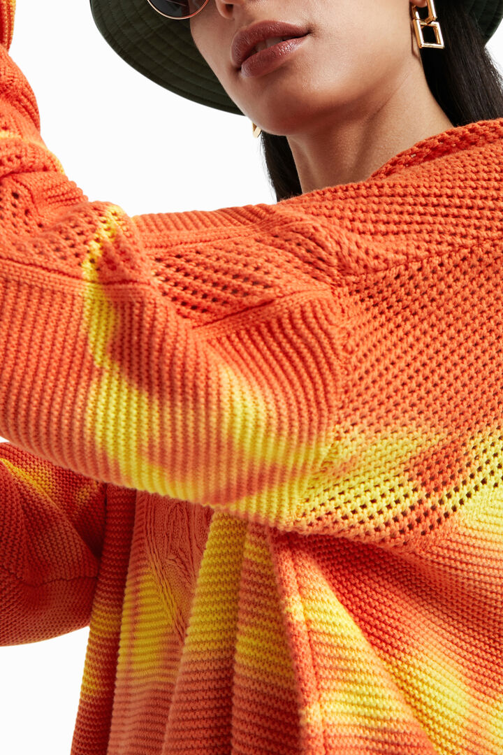 Faded ethnic knit jumper | Desigual